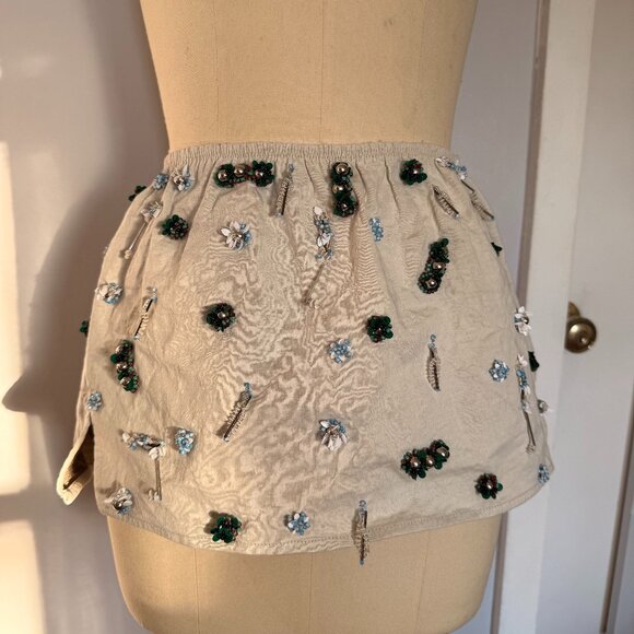 CHRISTOPHER ESBER Embla Beaded Crushed Micro Skirt Size 4 XS/S - Picture 2 of 9